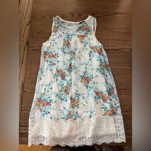 Floral & Lace Sleeveless Dress
